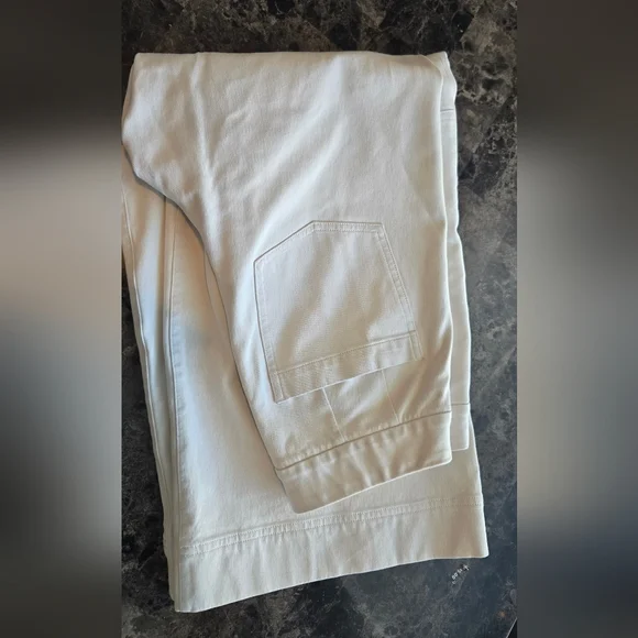 ▪️SPANX On-The-Go Cropped Wide Leg Pants in Classic White M Petite #93 - Picture 12 of 13